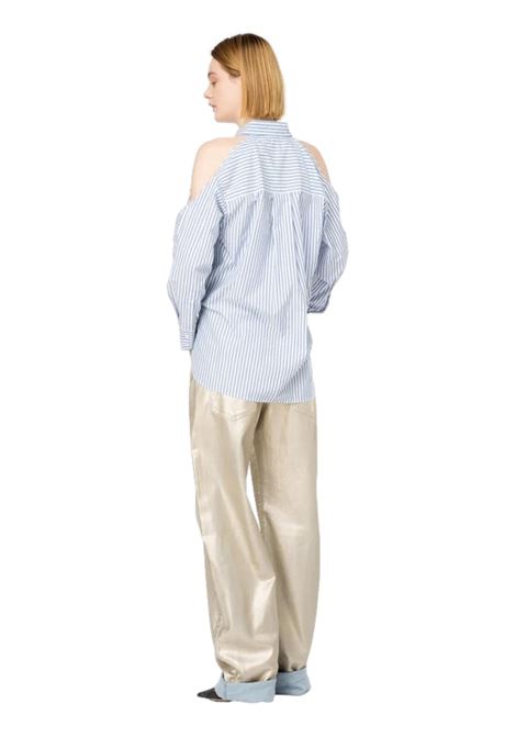 CAMICIA A RIGHE CON SPALLE SCOPERTE PINKO | Camicie | 103058 A1OMZE5